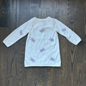 Jacadi Baby Girl Bunny Sweater Dress